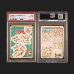 PSA GEM MINT 10 1998 POCKET MONSTERS SEALDASS STITCH TOUCH #05 PIKACHU - Image 3
