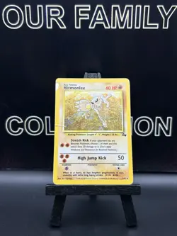 Hitmonlee 7/62 Pokemon TCG Fossil Unlimited Holo Rare Card WOTC HP - Image 1