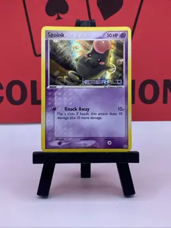 Spoink 65/106 Emerald Stamped Pokemon TCG Holo Common 2005 MP - Image 2