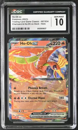 Ho-Oh ex 007/034 Pokemon Classic Charizard Ho-Oh Deck Holo CGC 10 Gem Mint - Image 1