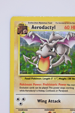 1999 Pokemon - Aerodactyl - Fossil Set - Holo Rare 1/62 [MP - LP] - Image 4