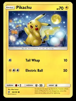 Pikachu 56/236 Unified Minds Pokemon NM - Image 1