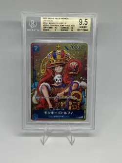 One Piece CCG Monkey.D.Luffy Weekly Shonen Jump 36-37 JPN Promo P-043 BGS 9.5 - Image 1