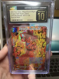 SSG Son Goku, Magnificent Might SPR Dragon Ball Super Card Game CGC 10 Pristine - Image 3