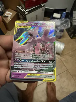 Pokemon TCG Mewtwo & Mew GX Holo Card 71/236 Unified Minds Tag Team - Image 1