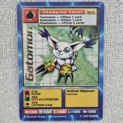 1999 Gatomon Bo-15 Series 1 Booster Digimon Card NM/M Digi-Battle Bandai TCG - Image 2