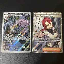 Pokemon Card Team Rocket's Ariana 224/182 and Weezing 199/182 Destined Rivals - Image 1