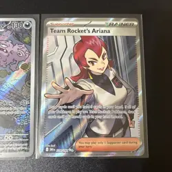 Pokemon Card Team Rocket's Ariana 224/182 and Weezing 199/182 Destined Rivals - Image 4