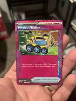 Pokemon TCG Precious Trolley Trainer Card Surging Sparks Ace Spec 185/191 - Image 1