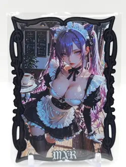 Goddess Story - Black Metal Waifu Card - Keqing - NUMBERED #/200 - Image 1