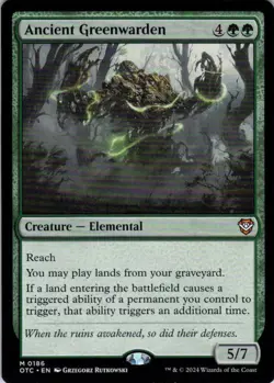 MTG Ancient Greenwarden (186) | NM | Cmd: Outlaws of Thunder Junction {OTC} - Image 1