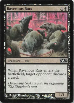 Ravenous Rats - FOIL - C Magic 2013 (M13) 106 - MTG - Image 1
