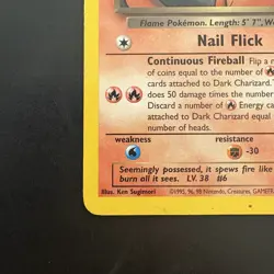 Pokemon Vintage Non-Holo Rare Dark Charizard 21/82 Team Rocket WotC 2000 - Image 5