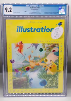 CGC 9.2 Japanese ILLUSTRATION Magazine POKEMON COVER Pikachu CHARIZARD Snorlax ! - Image 1