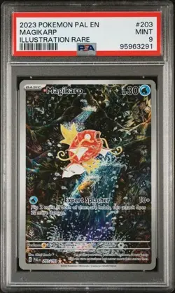 2023 POKEMON PAL EN-PALDEA EVOLVED ILLUSTRATION RARE #203 MAGIKARP PSA 9 - Image 1