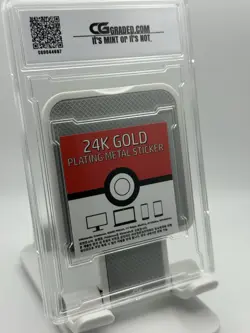 2023 POKEMON STRIKING POPPING CANDY GASTLY 24K GOLD PLATING METAL STICKER - Image 2