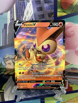Victini V - 025/202 Sword & Shield Base Set Ultra Rare Holo Pokemon TCG NM 🔥🔥 - Image 1