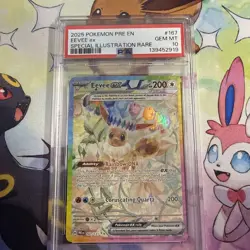 Pokemon TCG Eevee EX SAR 167/131 SV8a PSA 10 Gem Mint - Image 1