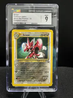 Pokemon League - Scizor Black Star Promo 33 - CGC 9 Mint - Image 1