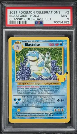 2021 Pokemon SWSH Celebrations Classic Collection Holo Blastoise #2 - Image 1