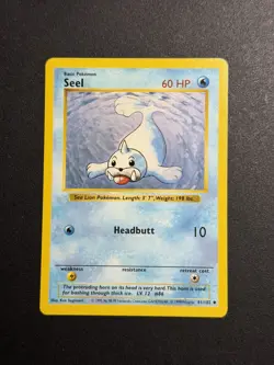 Pokemon TCG Seel Base Set 41/102 Regular Shadowless Uncommon - Image 1