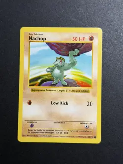 Pokemon TCG Machop 52/102 Base Set Shadowless - Image 1