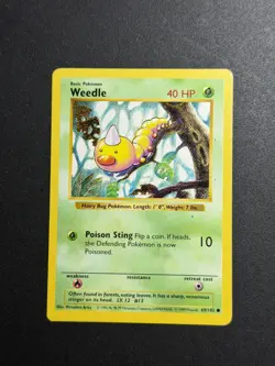 Pokemon Shadowless Base Set Weedle 69/102 - Image 1