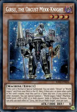 Girsu, The Orcust Mekk-Knight - Secret Rare 1st Edition RA03-EN026 - NM - YuGiOh - Image 1