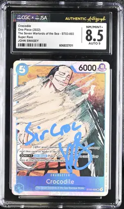 CGC JSA Crocodile John Swasey One Piece ST03-003 TCG Card - Image 1