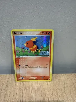 Pokemon EX Crystal Guardians Torchic Card 65/100 Reverse Holo Stamped LP - Image 1