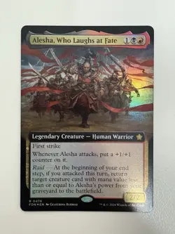 Alesha Who Laughs at Fate Foil Borderless MTG Magic Gathering Card NM Mint FDN - Image 1