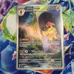 Pokemon TCG Scarlet & Violet Armarouge Holo Card 203/198 Illustration Rare - Image 1