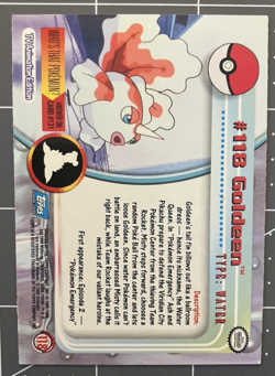 2000 Topps Pokemon TV Animation Edition Series 3 #118 Goldeen - Image 2