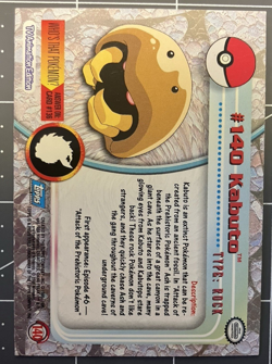 2000 Topps Pokemon TV Animation Edition Series 3 Non Holo #140 Kabuto - Image 2