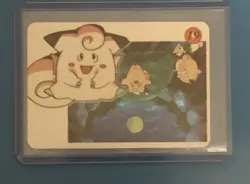 Vintage 1996 Pokemon Pocket Monsters Vending Sticker Clefairy #61 Prism - Image 1