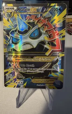 Pokemon M Glalie EX 156/162 XY-Breakthrough Ultra Rare Mega Full Art Holo 220 HP - Image 1
