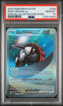 2023 POKEMON SVI EN-SCARLET & VIOLET #248 IRON TREADS EX PSA 10 - Image 1