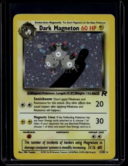 Pokemon TCG Dark Magneton 11/82 Team Rocket Holo Rare LP - Image 1