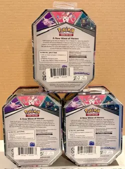 Pokemon TCG V HEROES Tin Lot (3): Umbreon x2, Sylveon x1 - Factory Sealed NEW - Image 2