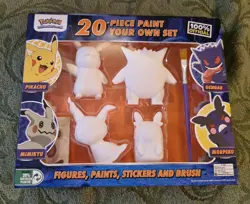 Pokemon Official Paint Your Own 4 Figures 20 Piece Set Brand New & Sealed - Image 1
