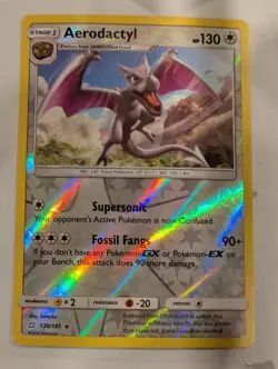 Aerodactyl 130/181 SM-Team Up Pokemon Reverse Holo Foil Nice! - Image 1