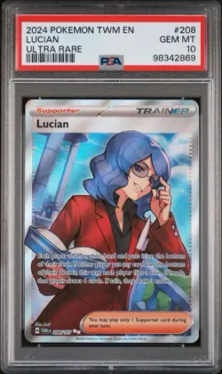 Pokemon TCG Lucian Scarlet & Violet-Twilight Masquerade 208/167 PSA 10 - Image 1