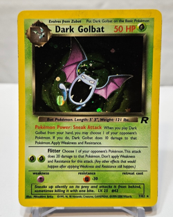 Dark Golbat 7/82 Holo Rare Unlimited Team Rocket *SWIRL* Pokemon 813 - Image 1