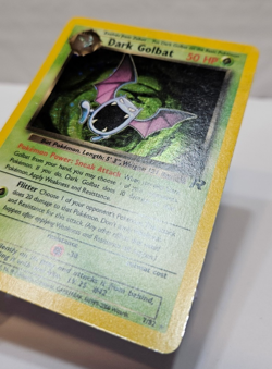 Dark Golbat 7/82 Holo Rare Unlimited Team Rocket *SWIRL* Pokemon 813 - Image 2