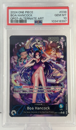 One Piece English Boa Hancock 2024 Alternate Art OP07 #038 PSA 10 - Image 1
