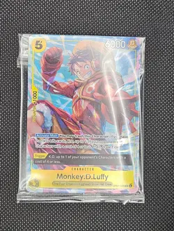 One Piece TCG Monkey D Luffy OP07-109 Super Rare Sealed Treasure Booster Holo - Image 1