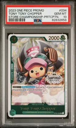 Tony Tony Chopper 2023 PROMO GEM MT Pokemon Card, Rare, Discontinued PSA 10 - Image 1