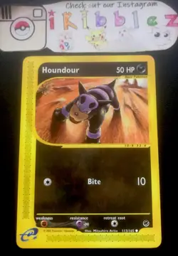 Houndour 113/165 NM Vintage Expedition Pokemon Card. Free Tracked Shipping! - Image 1