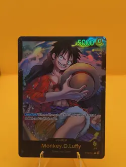 Monkey.D.Luffy - ST08-001 - Leader - Foil - NM- English - One Piece Card Game - Image 2