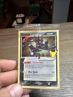 Pokemon TCG Greninja Gold Star SWSH144 Celebrations Black Star Promo Card Sealed - Image 1